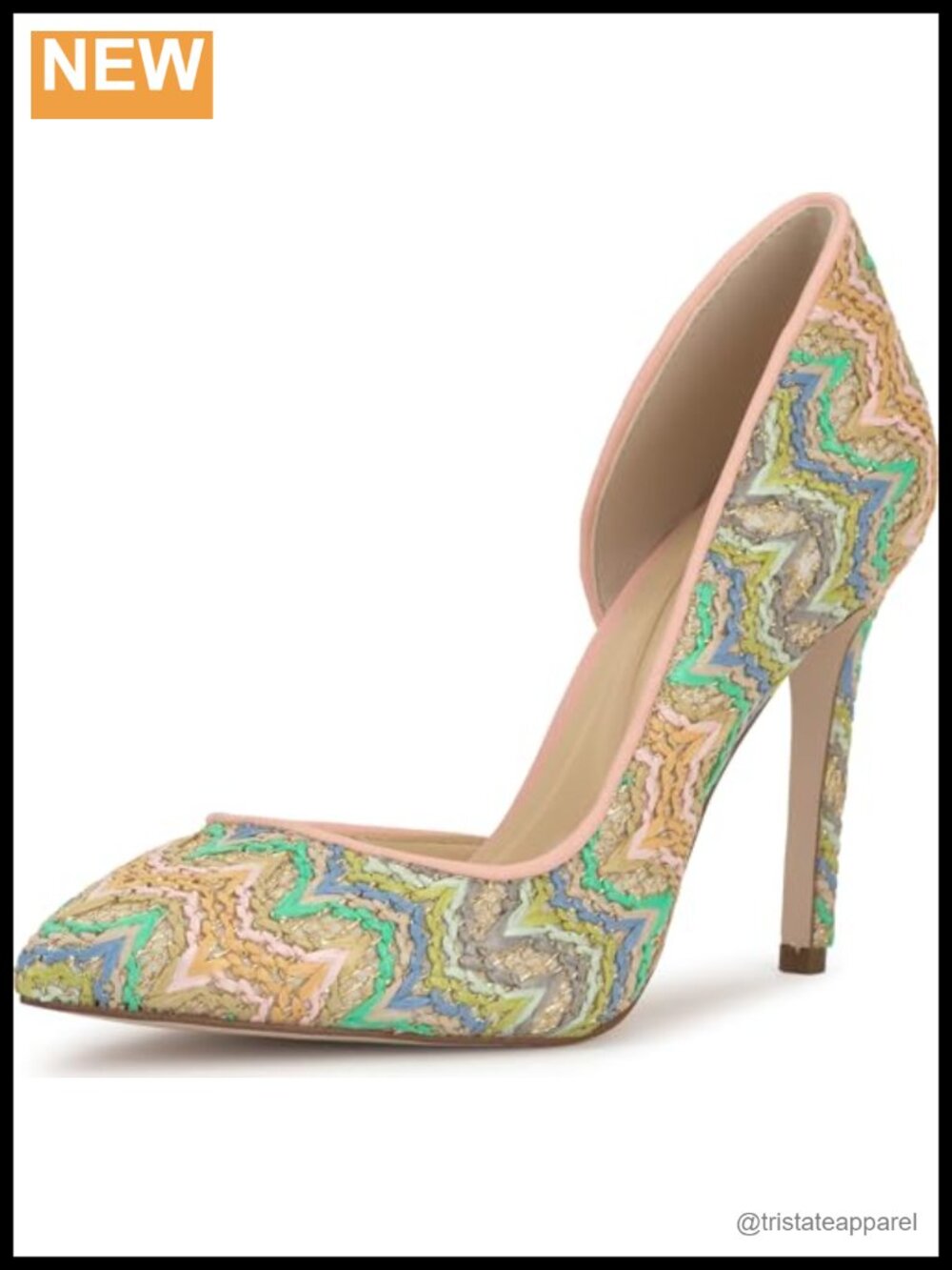 Jessica Simpson Women's Pointed Toe Stiletto Pump Heel Raffia 3.94 Inch